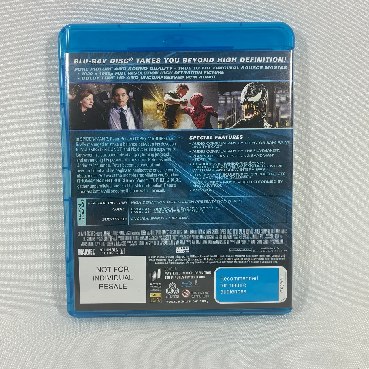 Spider-Man High Definition Trilogy 1 2 3  Blu-ray Box Set Region Free — photo 9