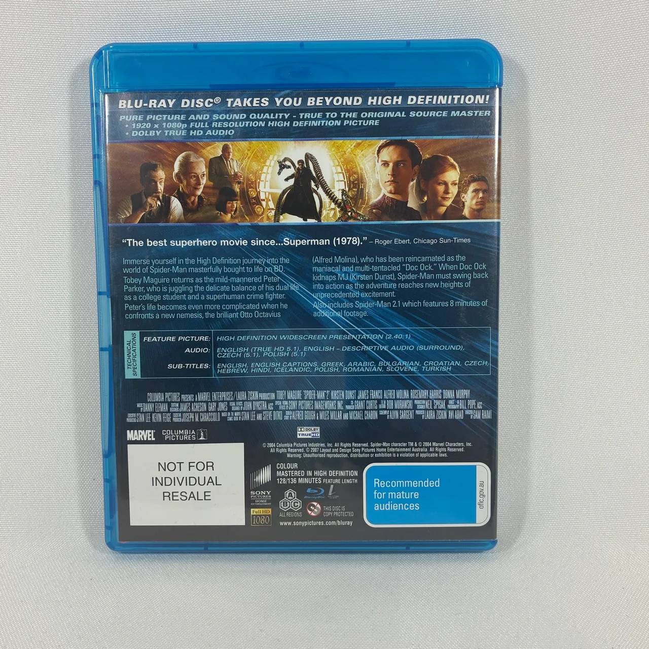 Spider-Man High Definition Trilogy 1 2 3  Blu-ray Box Set Region Free — photo 7