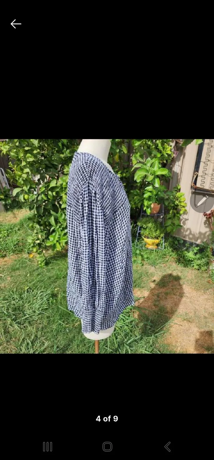 Virtuelle mini gingham peasant top — photo 2