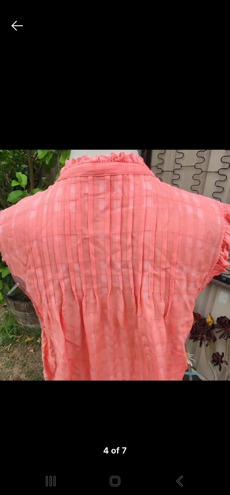 Sussan coral frill top — photo 2