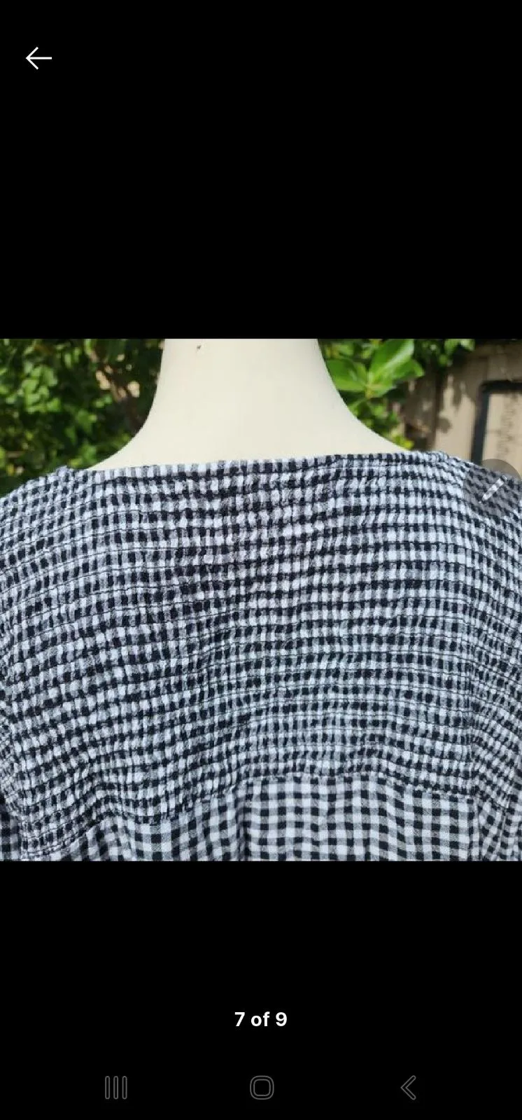 Virtuelle mini gingham peasant top — photo 5