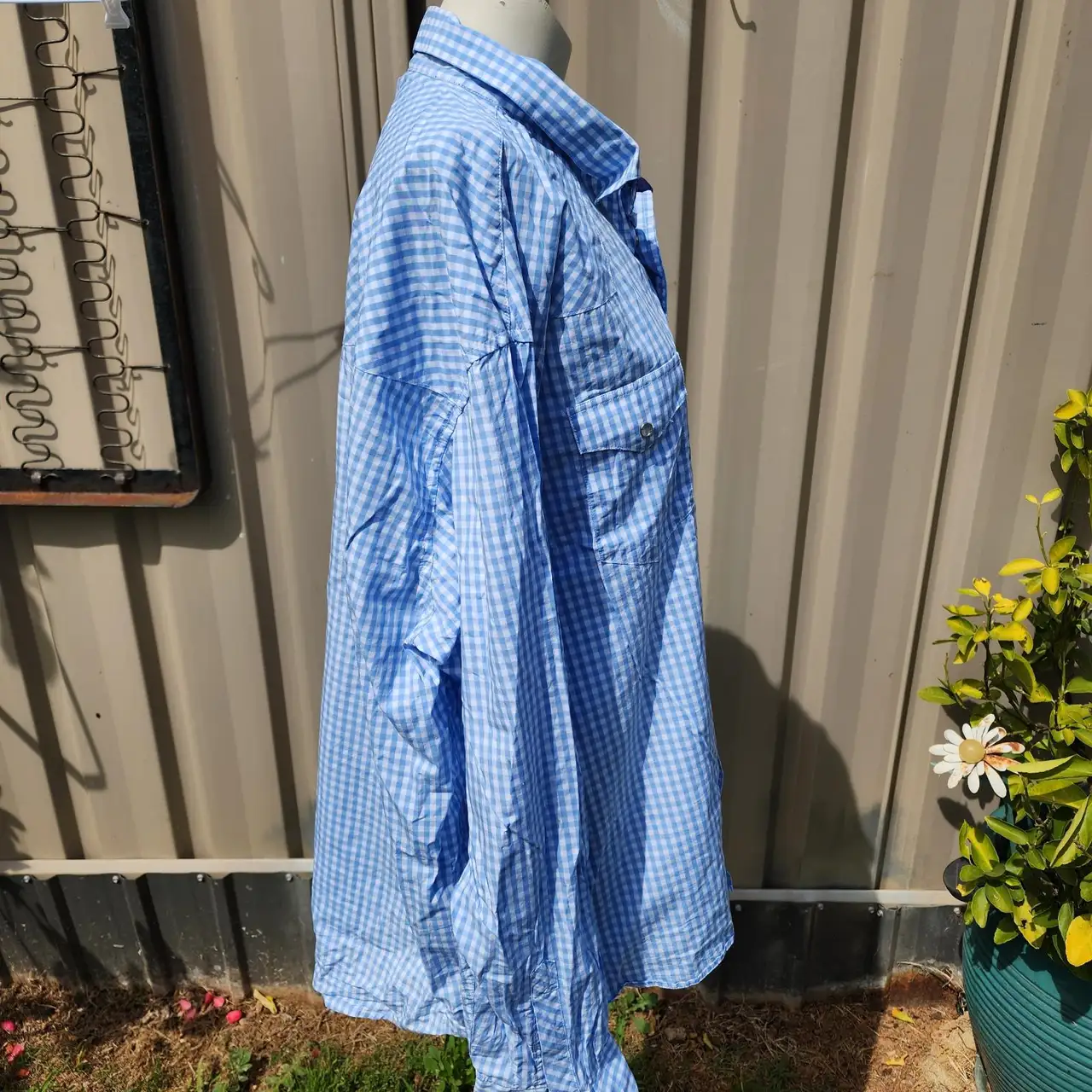 Wrangler blue white long sleeve shirt – photo 5