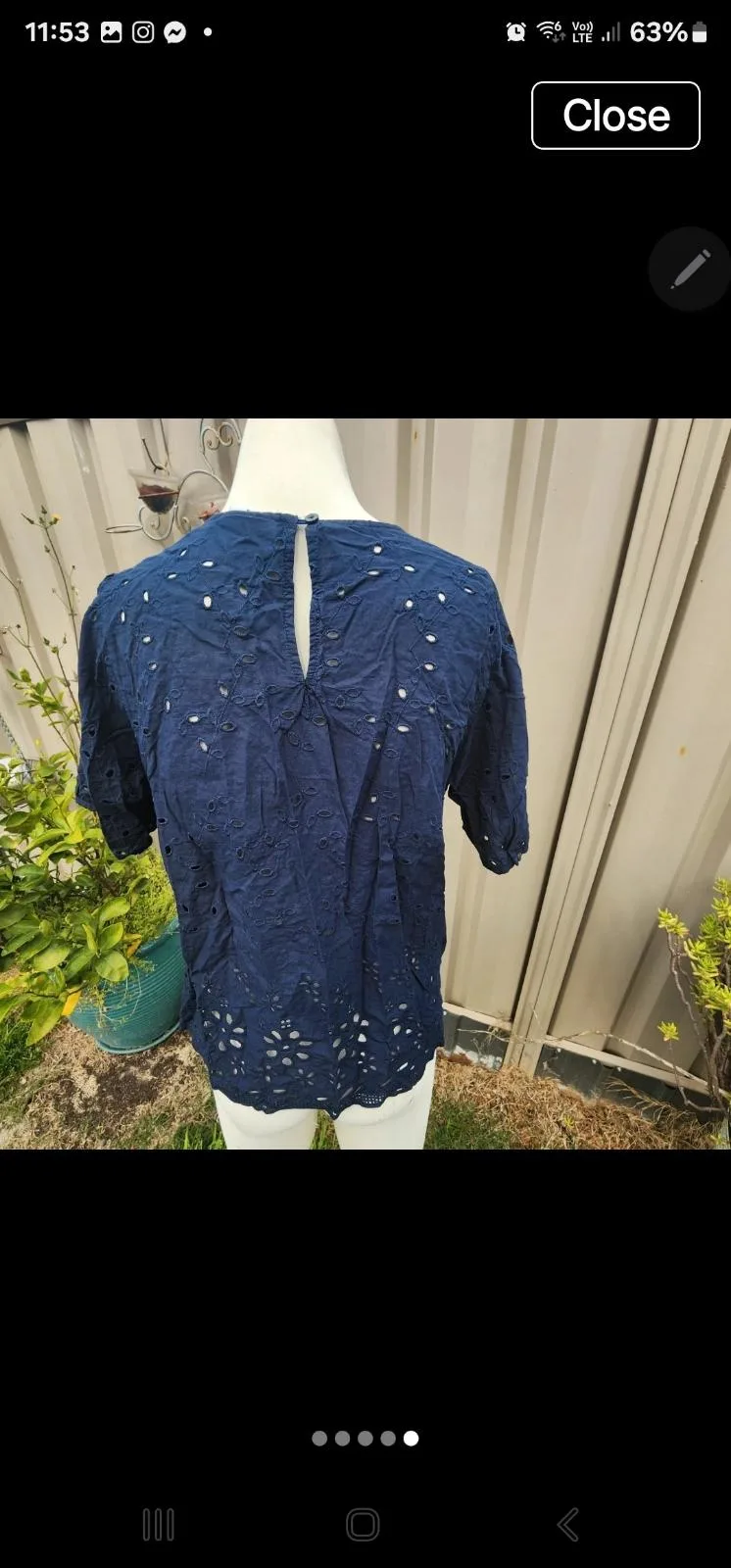 Jeanswest navy short sleeve top size 12 — photo 3