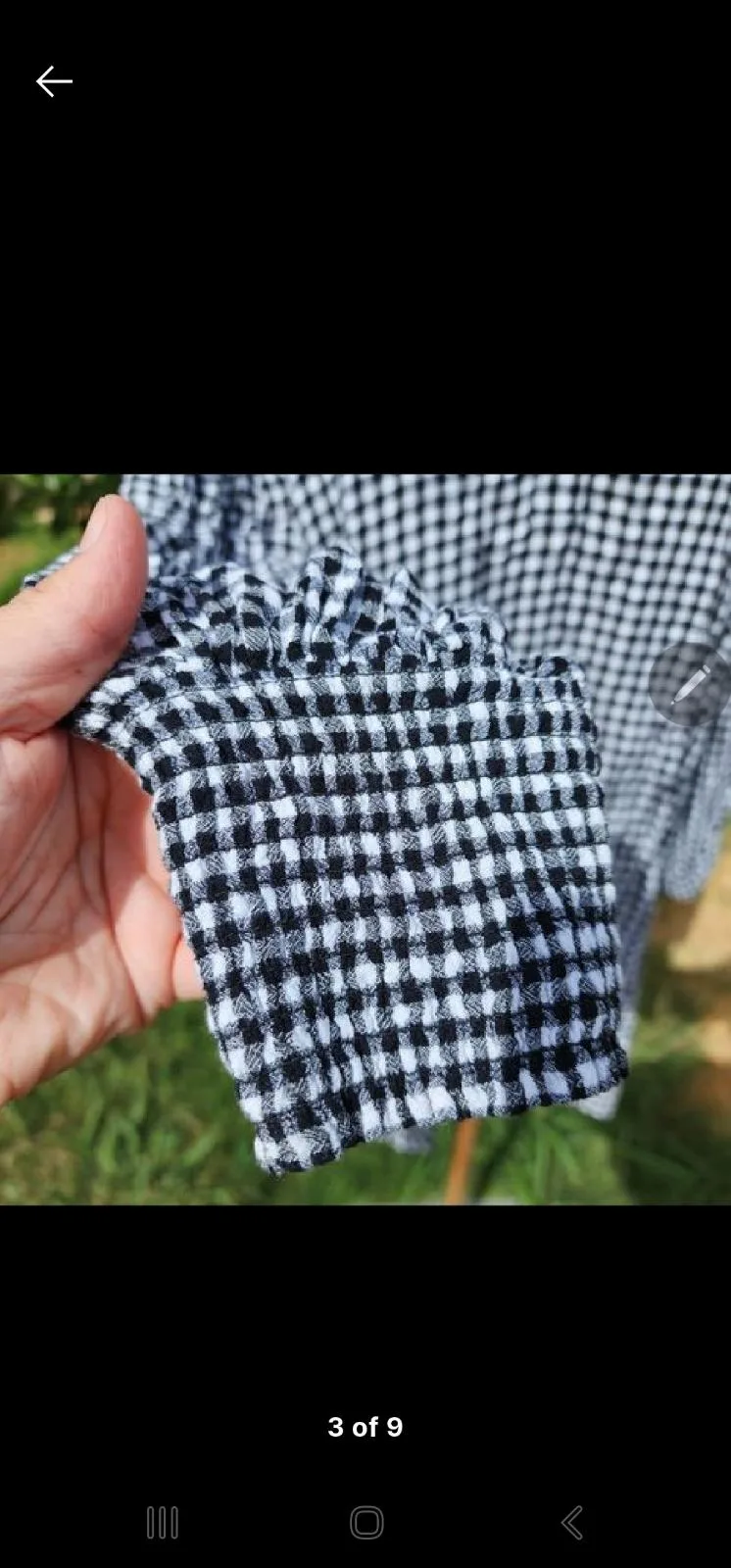 Virtuelle mini gingham peasant top — photo 3