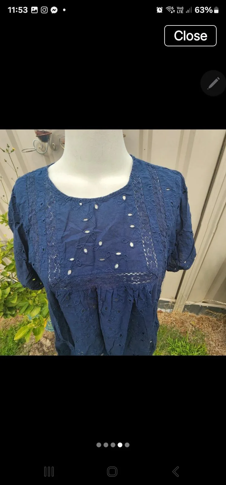 Jeanswest navy short sleeve top size 12 — photo 4
