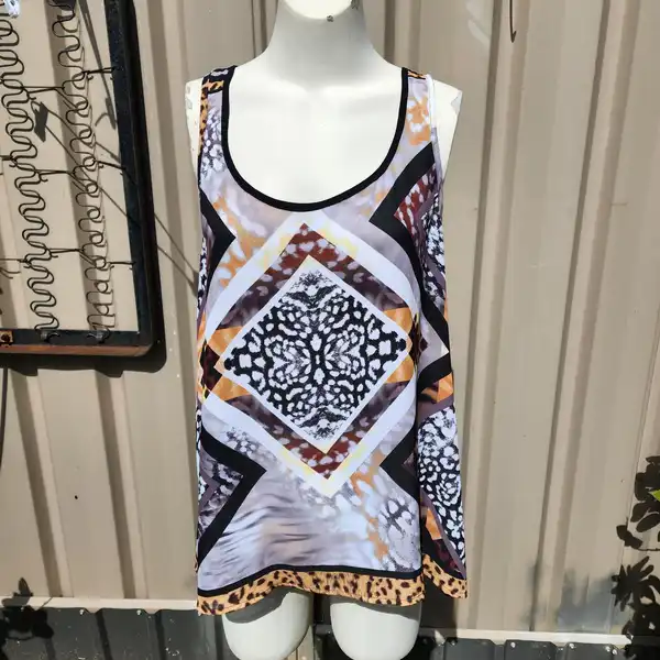 Sportsgirl animal print top size 14