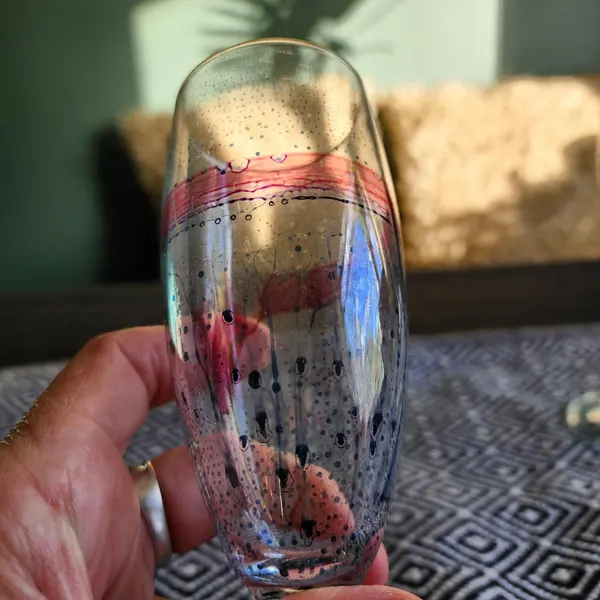 Simron hand painted / dyed glasses