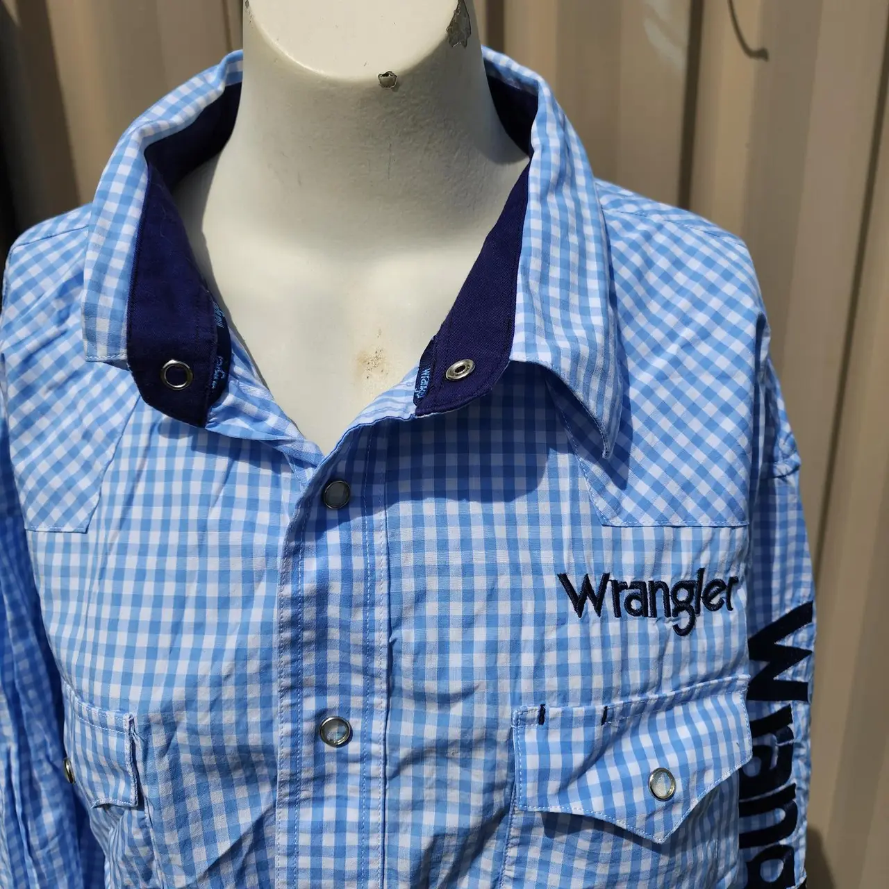Wrangler blue white long sleeve shirt – photo 2