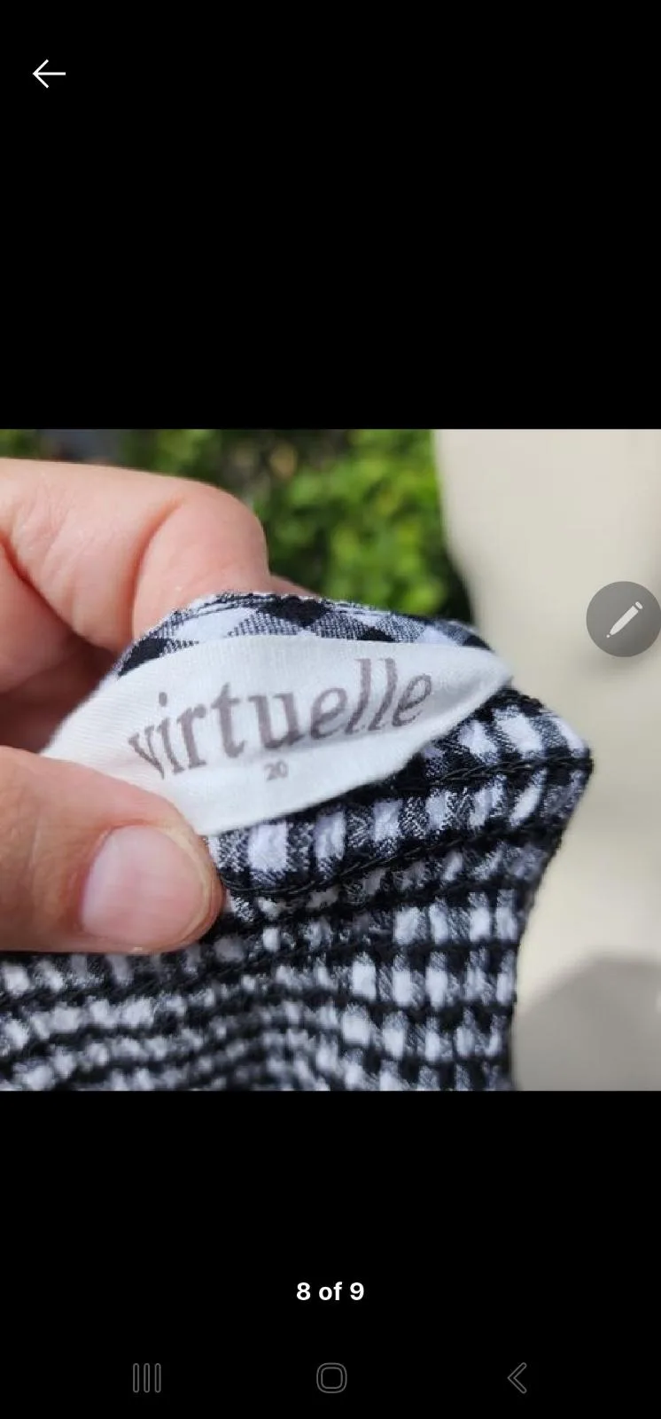 Virtuelle mini gingham peasant top — photo 6