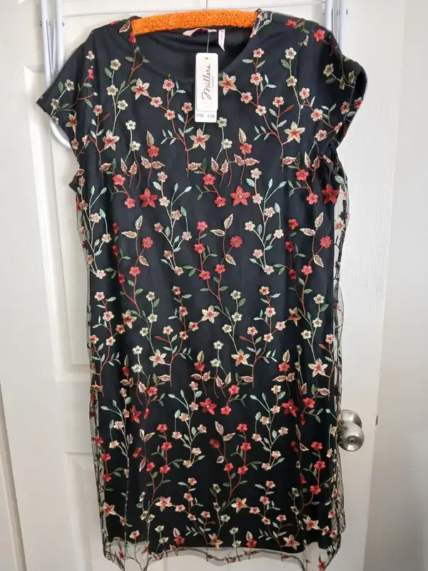 Millers size 16 embroidered mesh midi dress