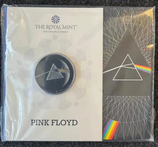 Pink Floyd 2026 UK £5 Brilliant Uncirculated Colour Coin