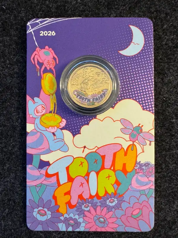 2026 $2 Tooth Fairy - Coloured Uncirculated Coin on Card RAM