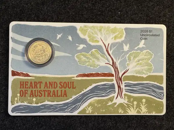 2026 $1 Heart & Soul of Australia - Uncirculated Coin on Card RAM