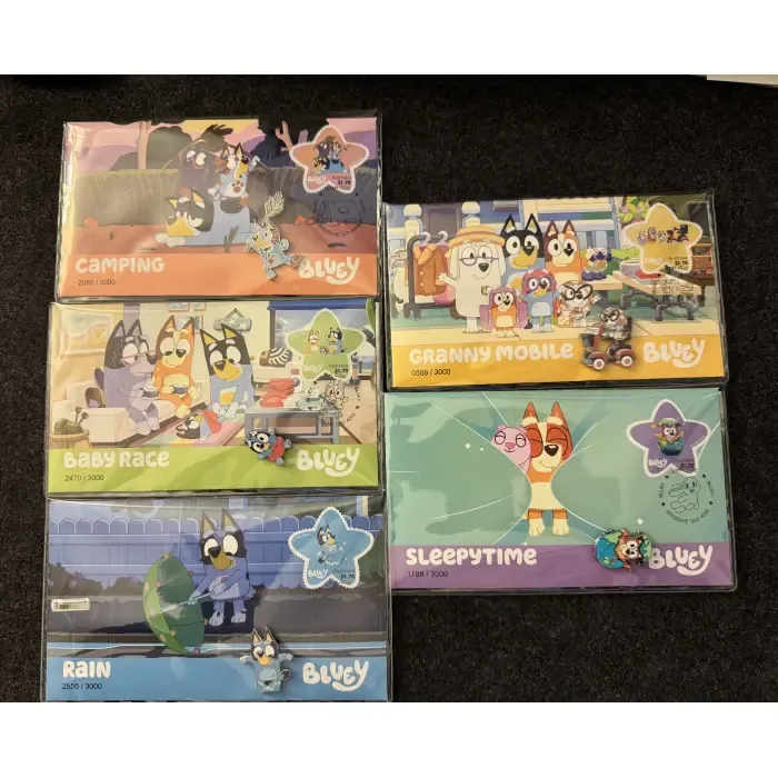 2026 AustPost Bluey Stamp & Pin Cover Full Set (All 5 Designs) - BARGAIN @ RRP – photo 2