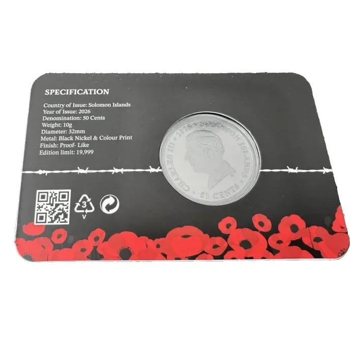 2026 50c 'They Shall Grow Not Old' ANZAC Remembrance - Ltd Edn Coin (8 avail) – photo 4