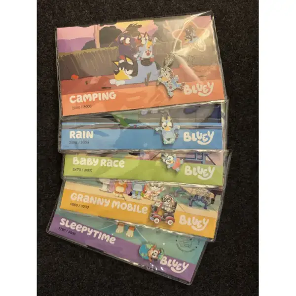 2026 AustPost Bluey Stamp & Pin Cover Full Set (All 5 Designs) - BARGAIN @ RRP