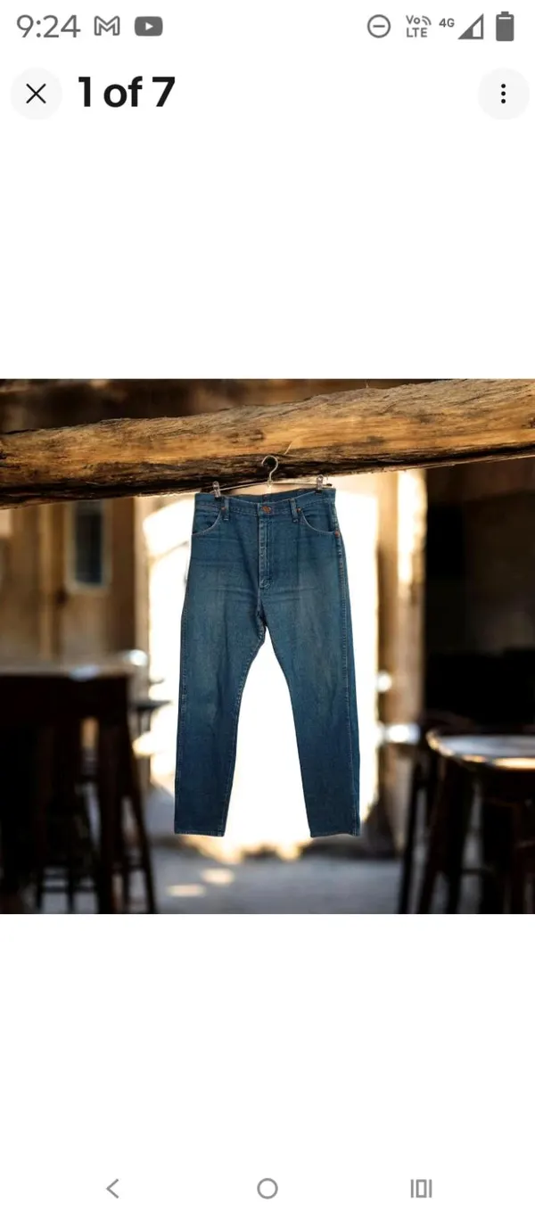 Vtg Wrangler Cowboy Cut(2 pairs) Medium Wash Jeans S 45x33 USA Made