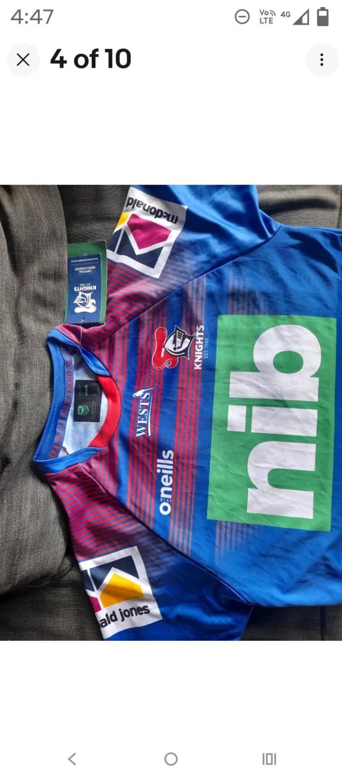 Newcastle Knights NRL Training Tee T Shirt Sizes Small — photo 4