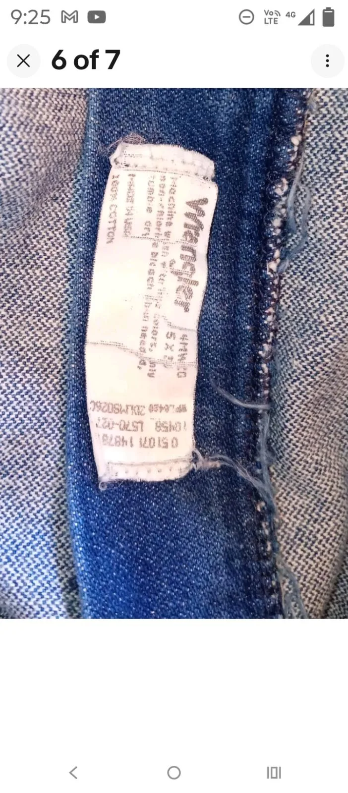 Vtg Wrangler Cowboy Cut(2 pairs) Medium Wash Jeans S 45x33 USA Made — photo 6