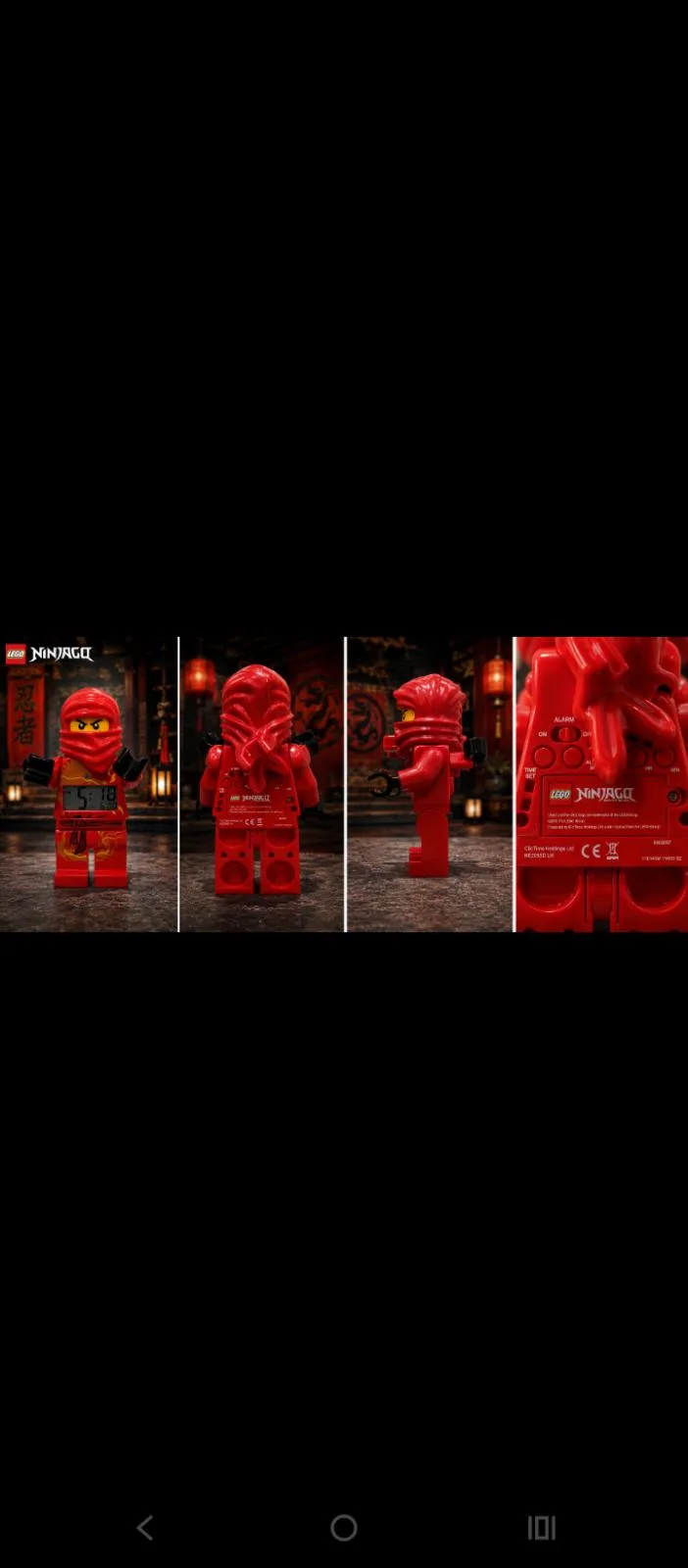 Lego Ninjago Kai DX Digital Alarm Clock 9" - Missing Sword - TESTED — photo 2