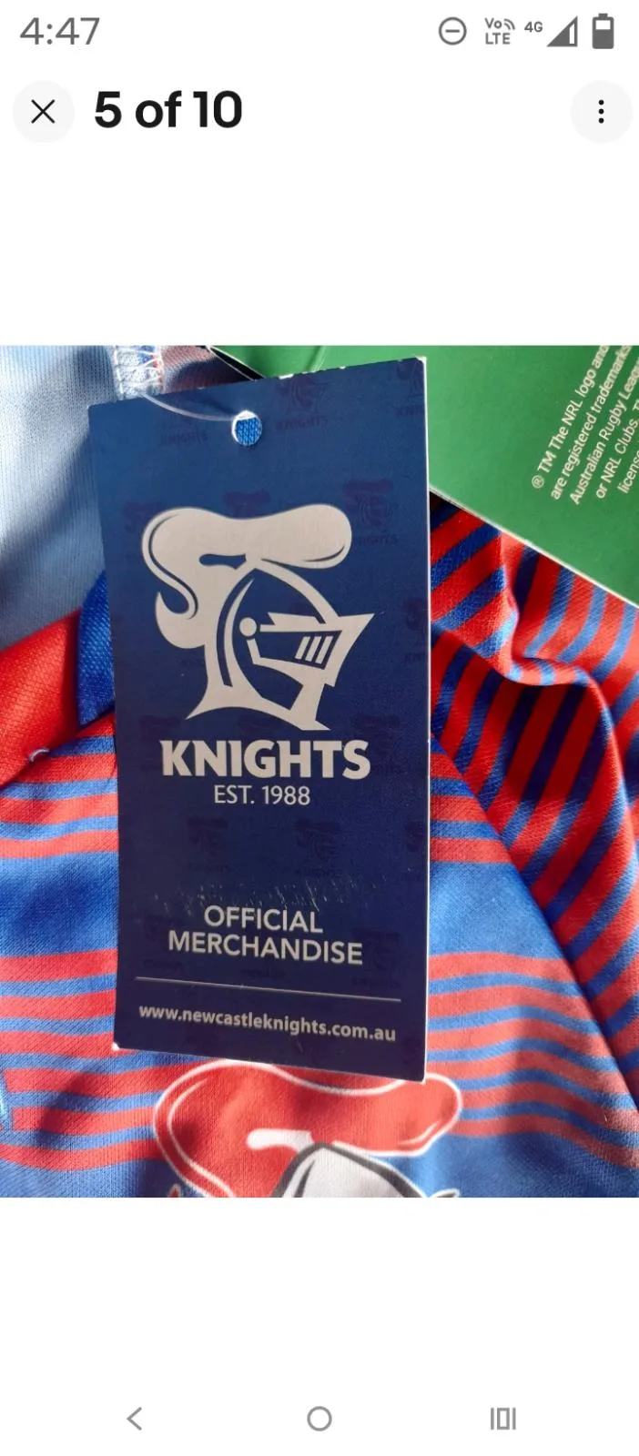 Newcastle Knights NRL Training Tee T Shirt Sizes Small — photo 5