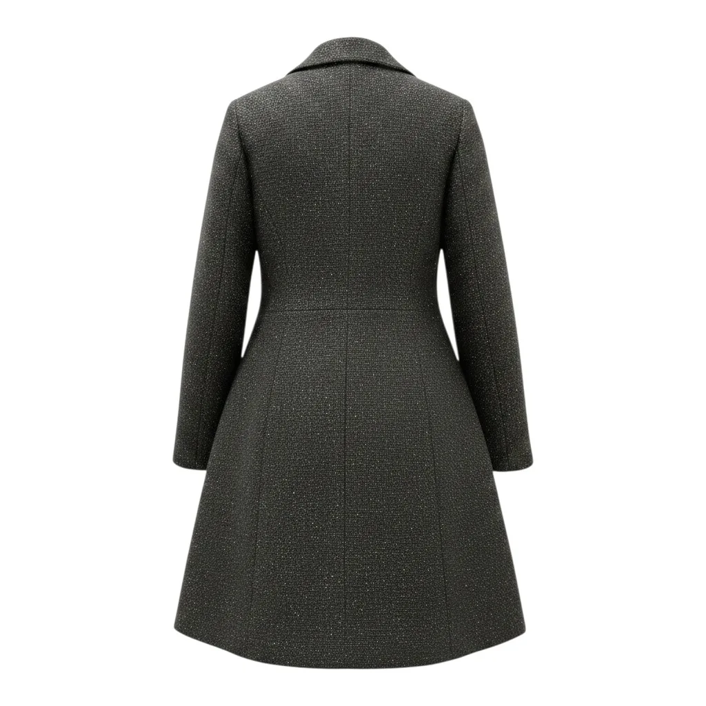 Daniel Hechter, women's black single-breasted dress coat — photo 4