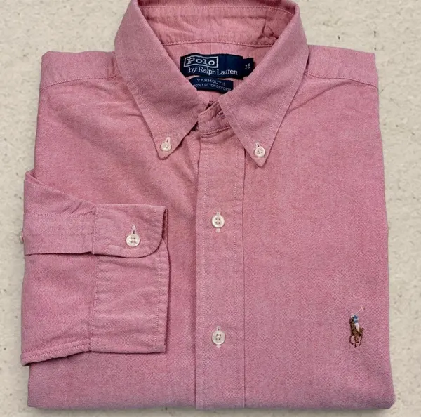 Polo Ralph Lauren Vintage Yarmouth Rose Pink Oxford Shirt – Men’s L / 16