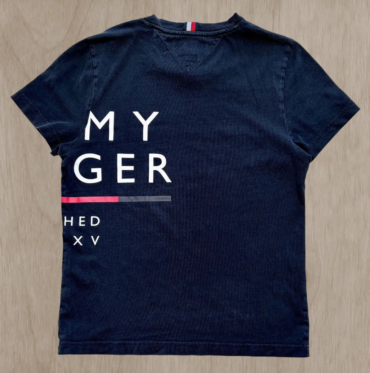 Tommy Hilfiger Black Oversized Logo Graphic T-Shirt XS Organic Cotton – photo 4