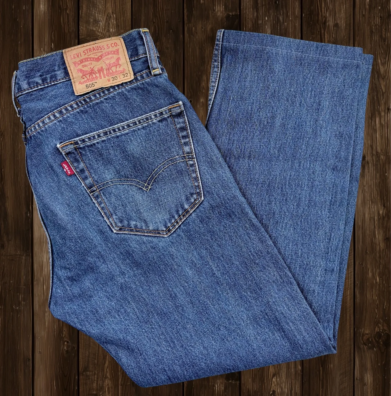 Levi’s 505 Regular Straight Leg Jeans W30 Blue — photo 2