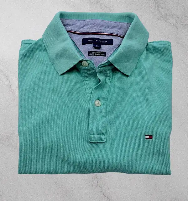 Tommy Hilfiger Custom Fit Mint Polo – M