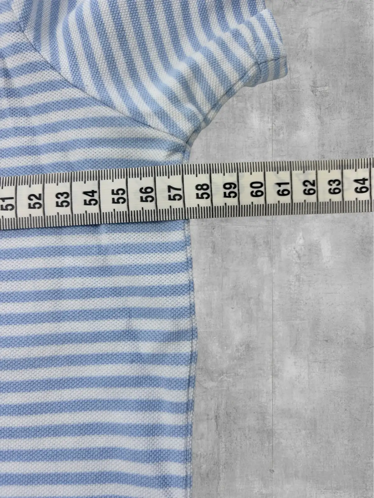 Polo Ralph Lauren Featherweight Mesh Polo Shirt L Blue White Striped Orange Pony – photo 5