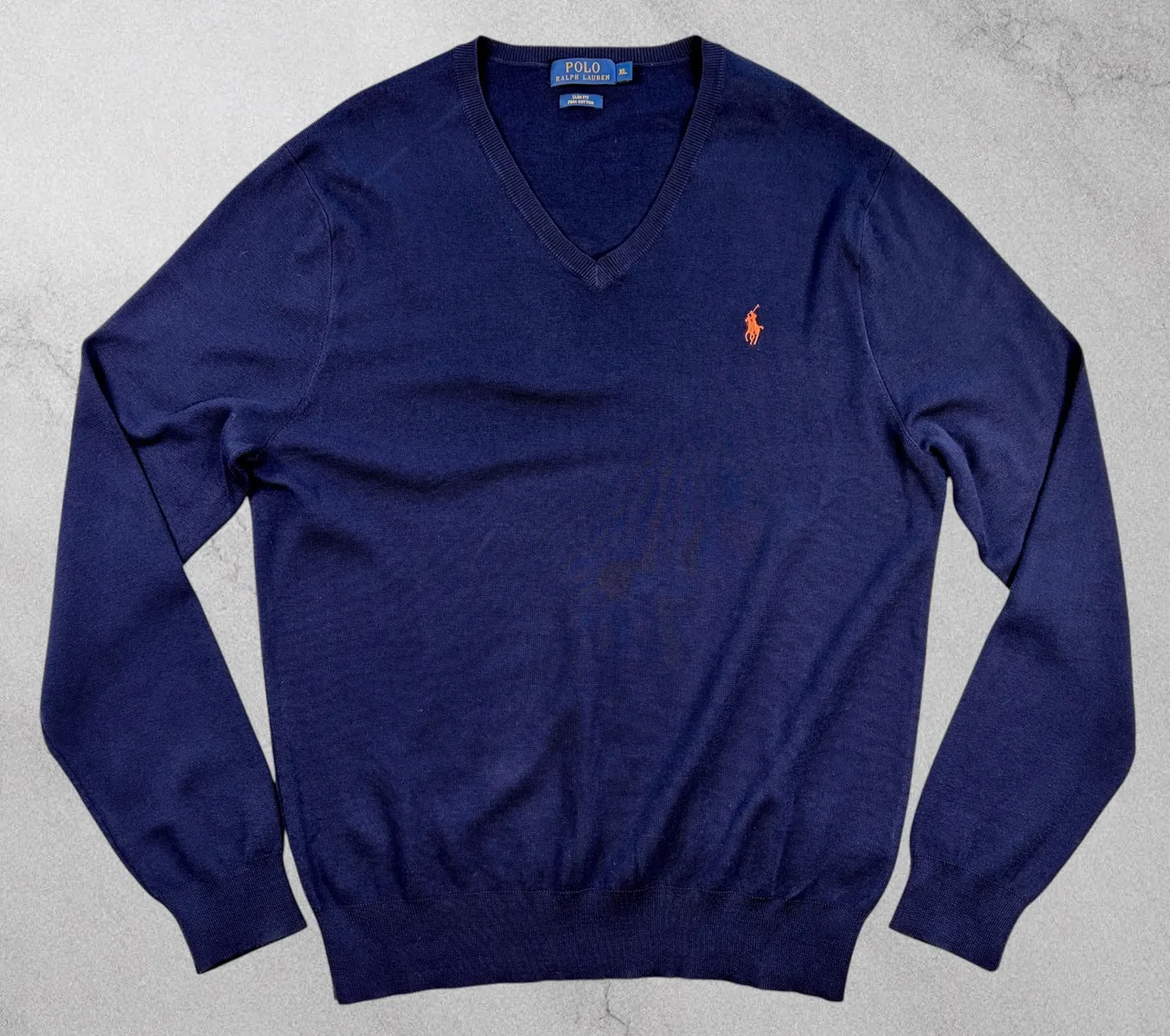 Polo Ralph Lauren Pima Cotton V Neck Jumper XL – photo 3