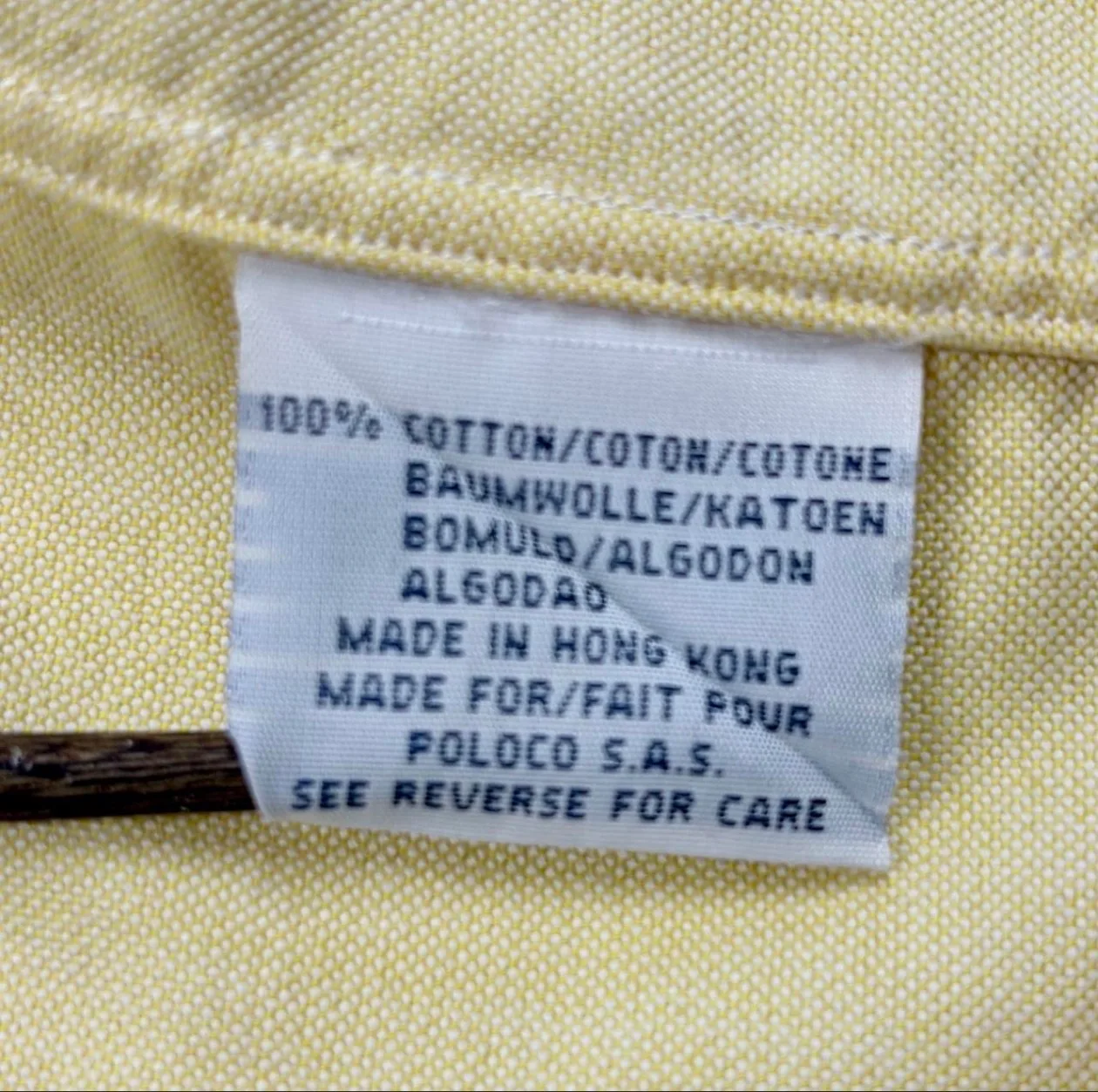 Vintage 90s Polo Ralph Lauren Blake Yellow Oxford Shirt L — photo 6
