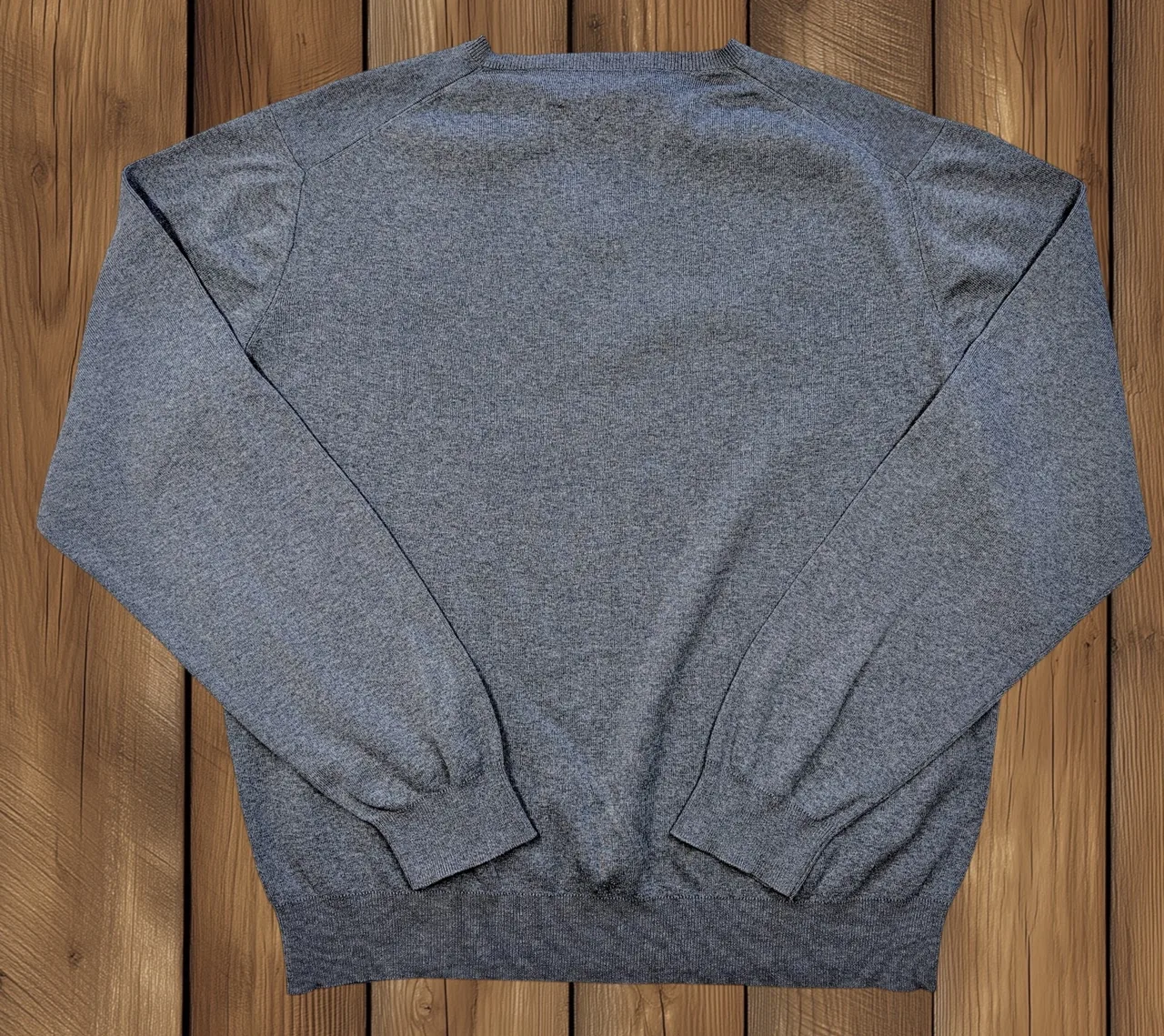 Polo Ralph Lauren Grey Pima Cotton V Neck L Burgundy Pony – photo 5