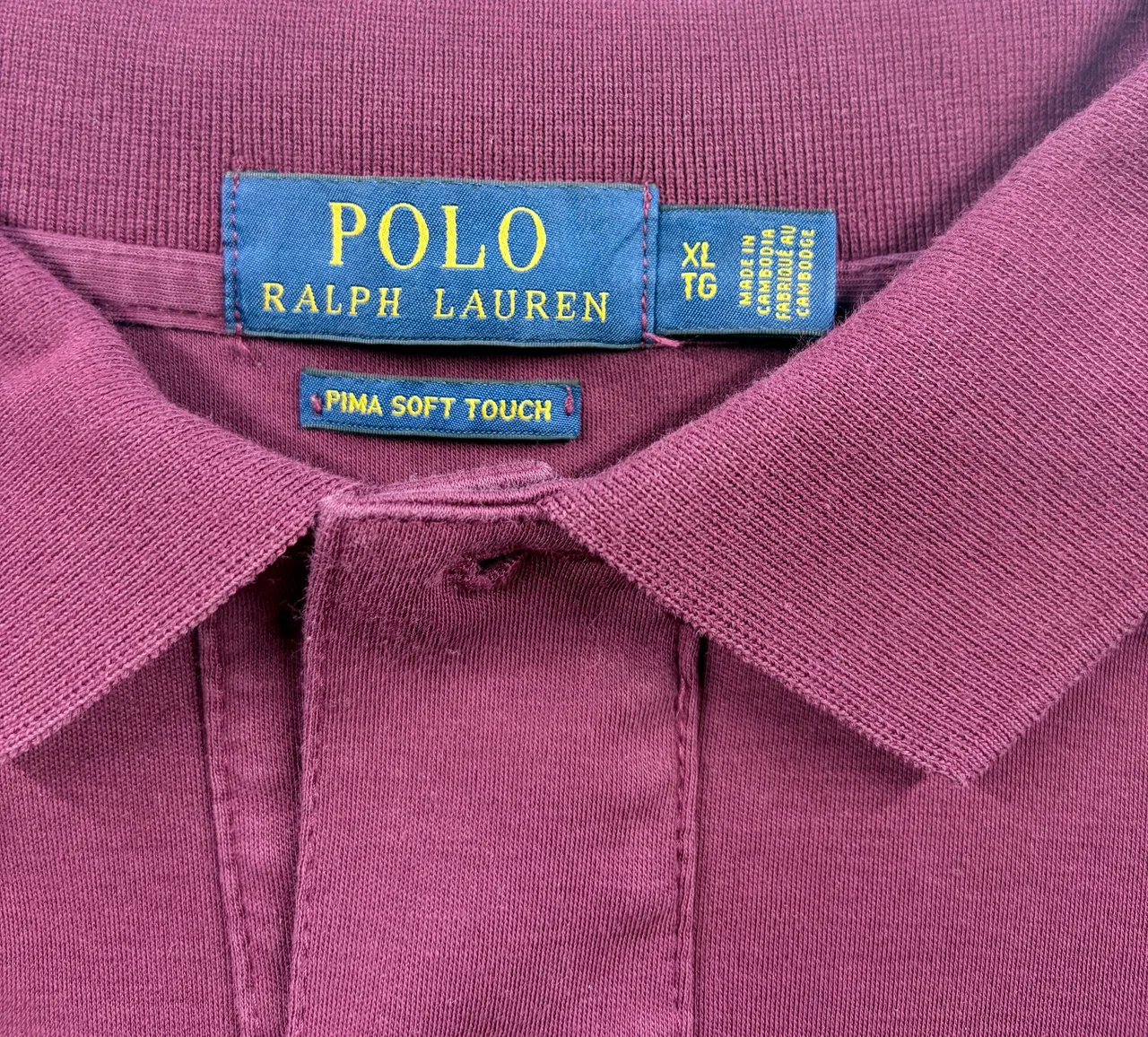 Polo Ralph Lauren Pima Soft Touch Polo XL Burgundy – photo 7