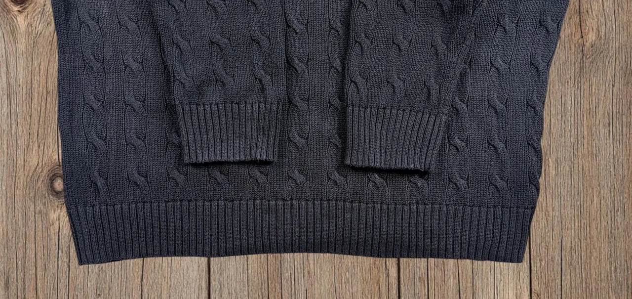 Polo Ralph Lauren Black Cable Knit Jumper XL – photo 5