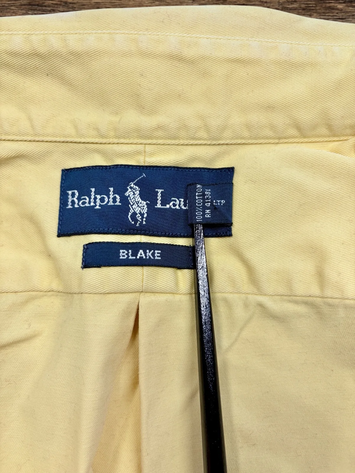 Vintage Ralph Lauren Blake Yellow Oxford Shirt L – photo 5