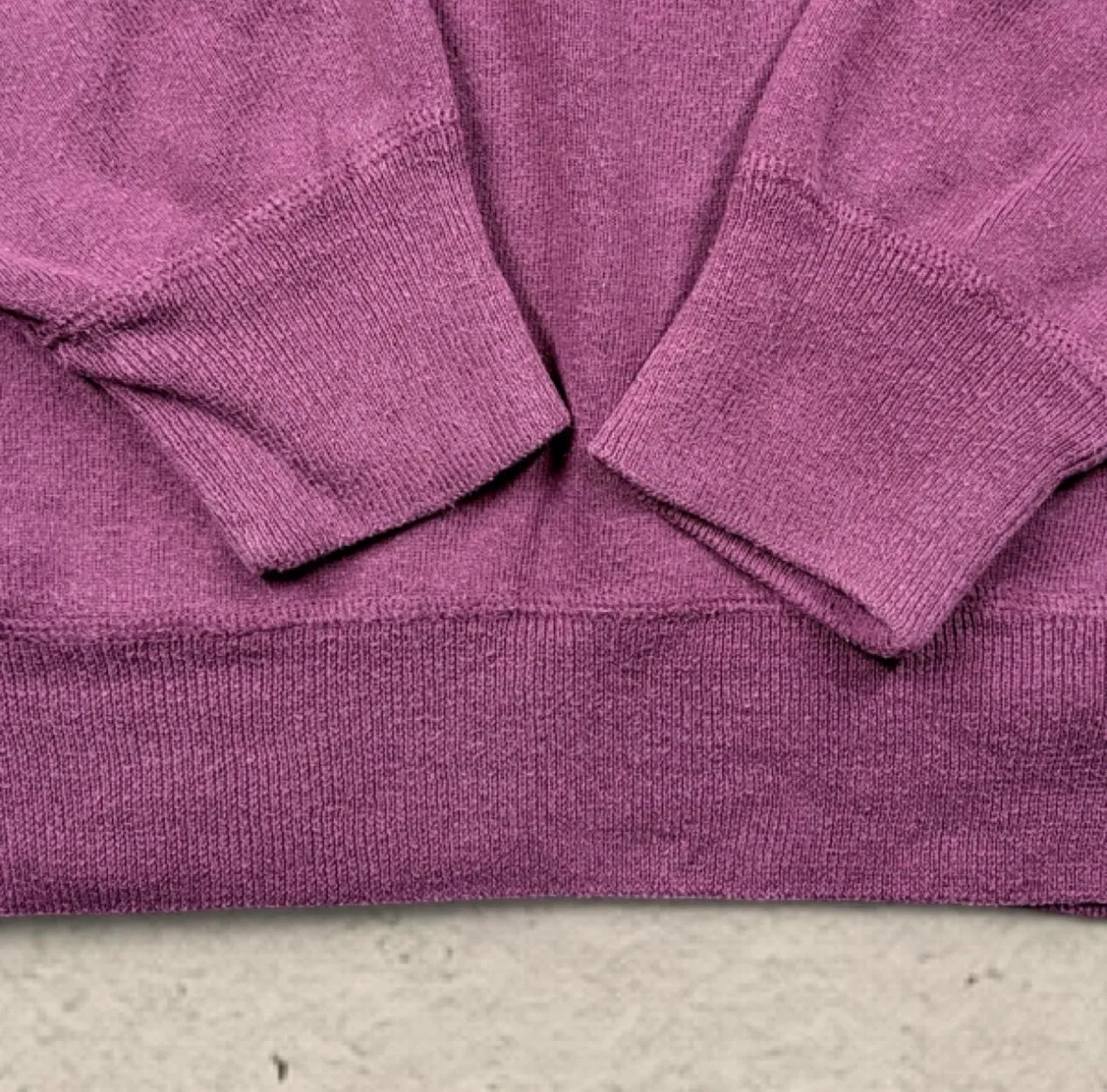 Vintage Polo Ralph Lauren XL Plum Cotton Crewneck Jumper Green Pony — photo 5