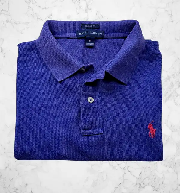Ralph Lauren Classic Fit Blue Polo Shirt L