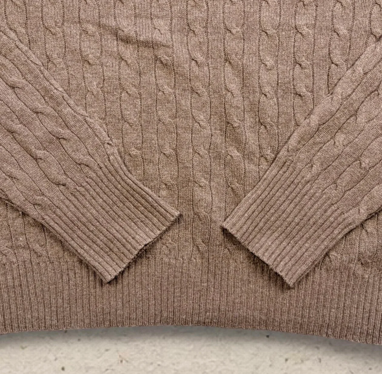 Vintage 90s Polo Ralph Lauren Italian Yarn Lambswool Cable Knit XL — photo 5