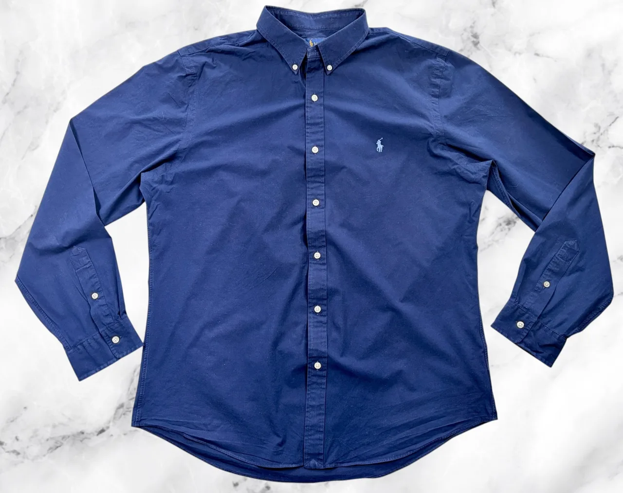 Polo Ralph Lauren Slim Fit Stretch Poplin Shirt XL Navy – photo 3