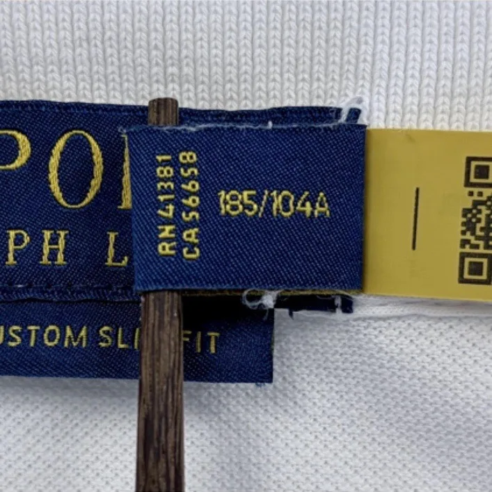 Polo Ralph Lauren White Custom Slim Fit Polo XL — photo 6