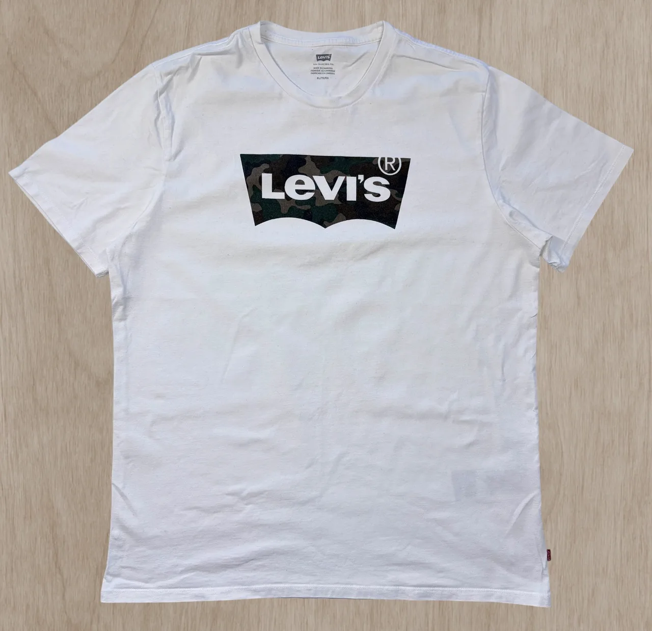Levi's Men's XL White Camo Batwing Logo Graphic T-Shirt | 100% Cotton – photo 3