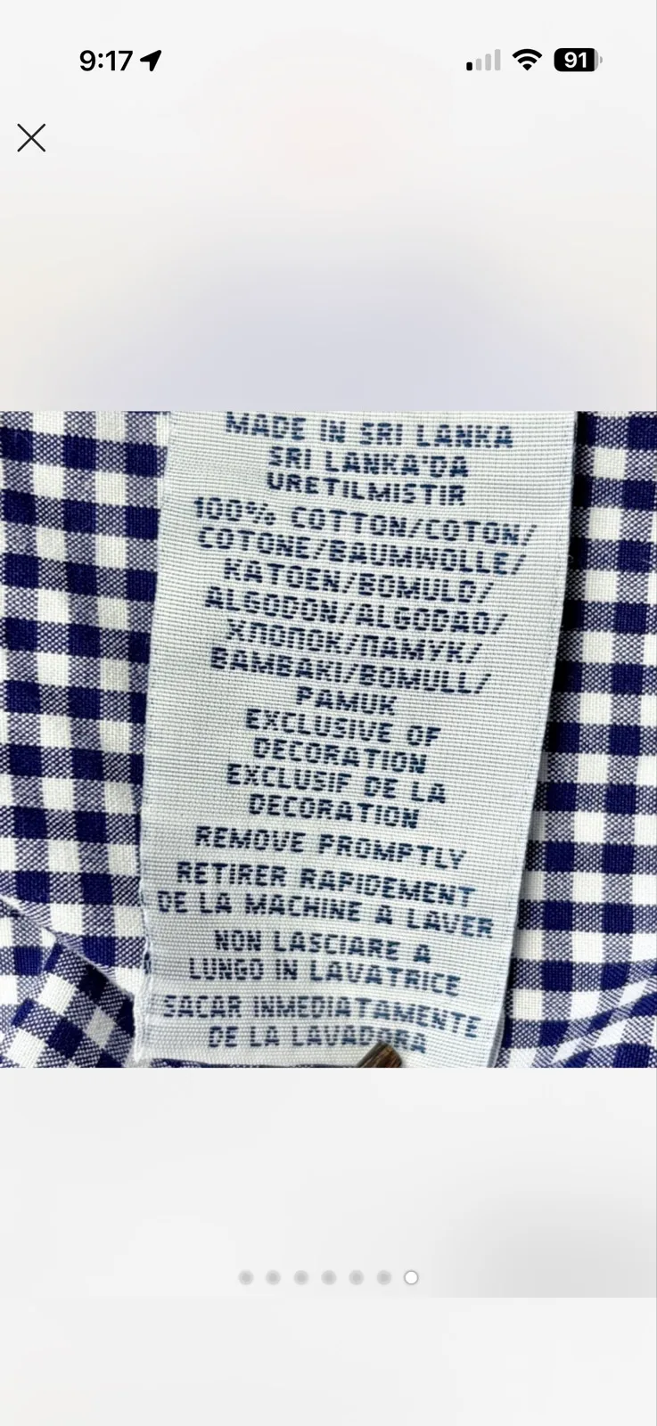 Polo Ralph Lauren Navy Gingham Shirt Red Pony – XL — photo 7