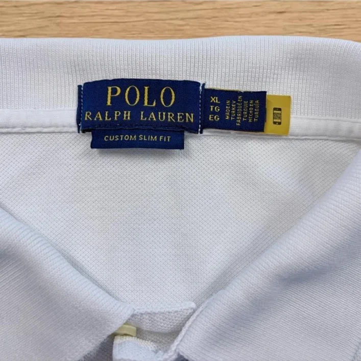Polo Ralph Lauren White Custom Slim Fit Polo XL — photo 5