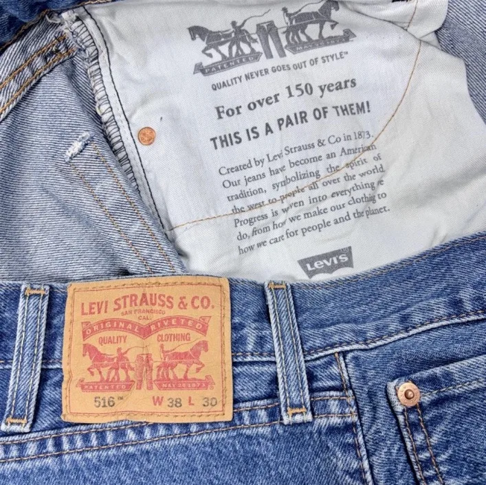 Levi’s 516 Straight Leg Jeans W38 L30 Light Wash Denim — photo 5