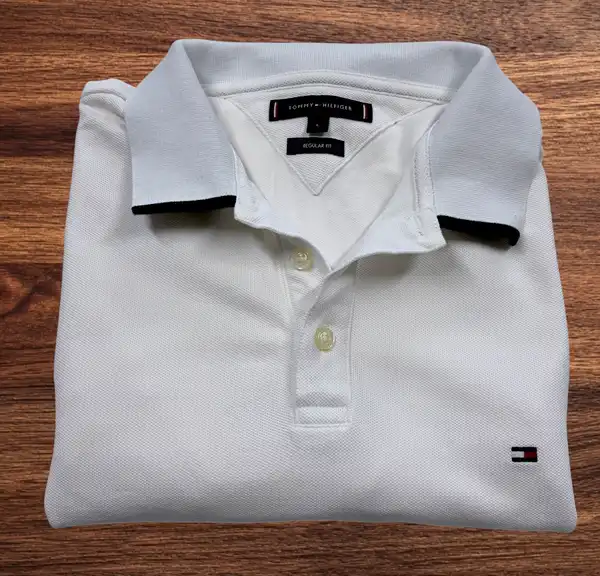 Tommy Hilfiger White Regular Fit Polo L – Statement New York Collar