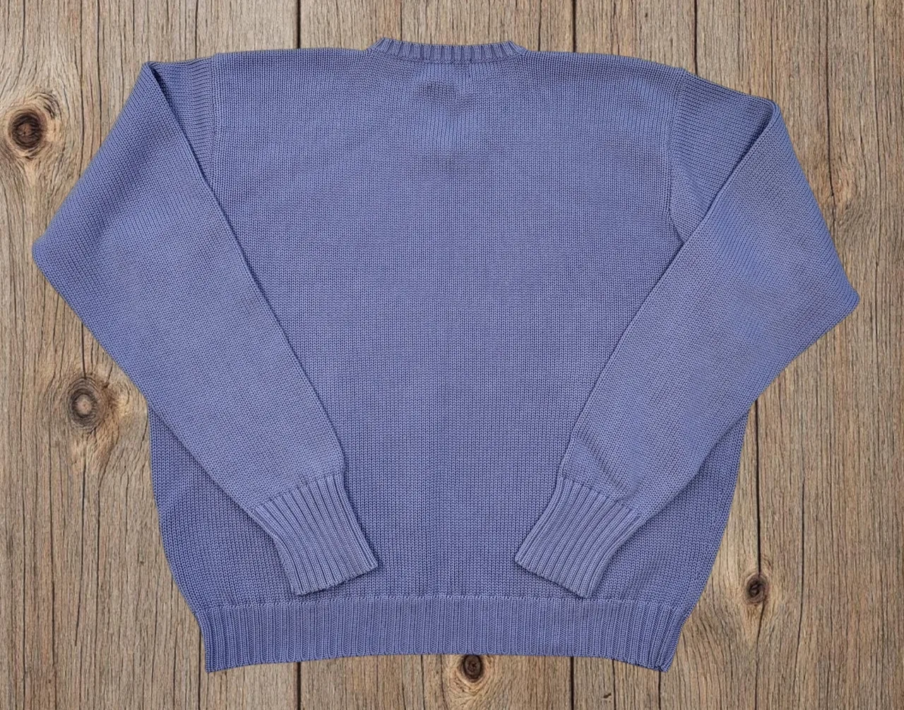 Vintage Polo Ralph Lauren Blue Cotton V Neck XL – photo 4