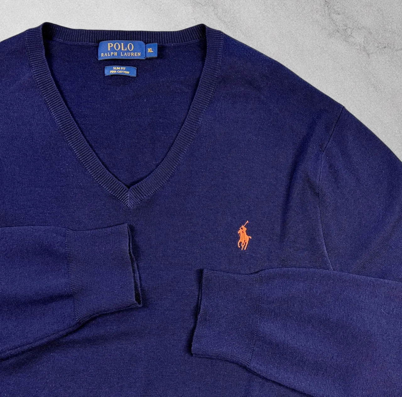 Polo Ralph Lauren Pima Cotton V Neck Jumper XL – photo 2