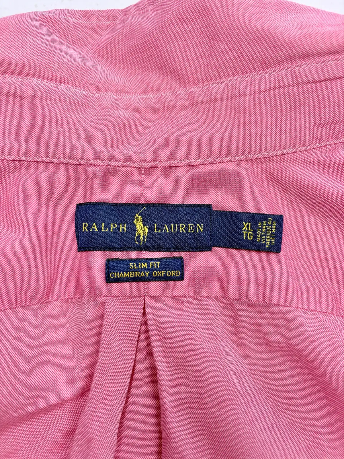 Polo Ralph Lauren Slim Fit Pink Chambray Oxford Shirt XL – photo 7